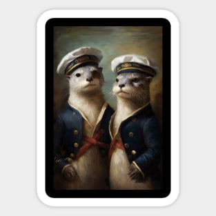 Otter Sailor Couple - LGBTQ+ Pride Sticker